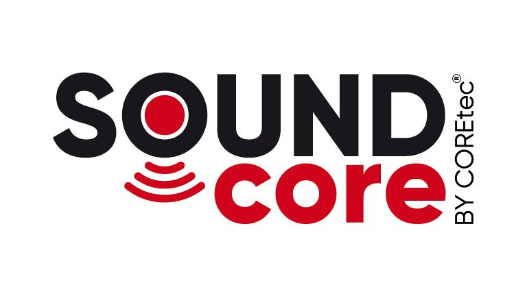 Logo mit Schrift und Schallwellen.